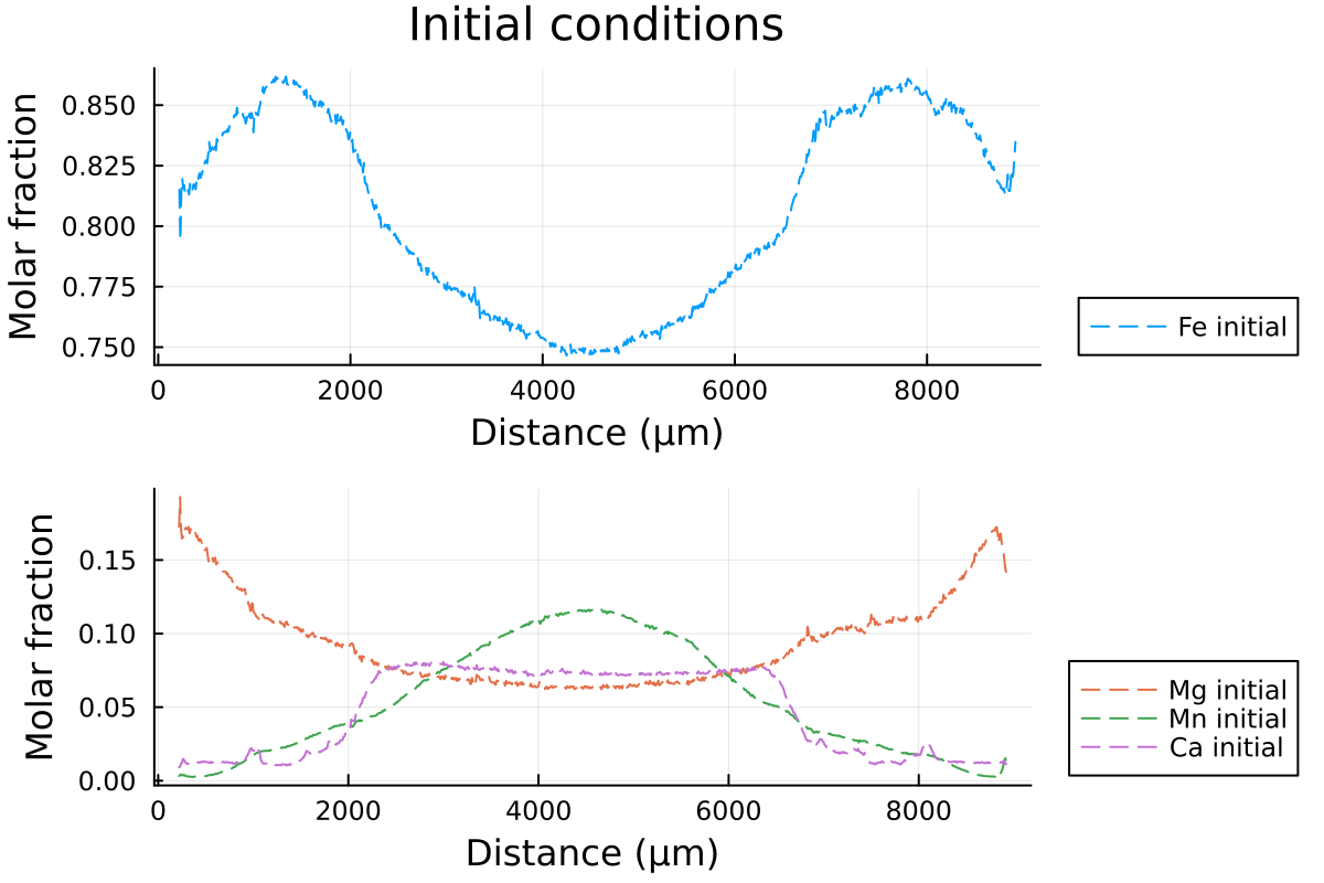 Initial conditions.